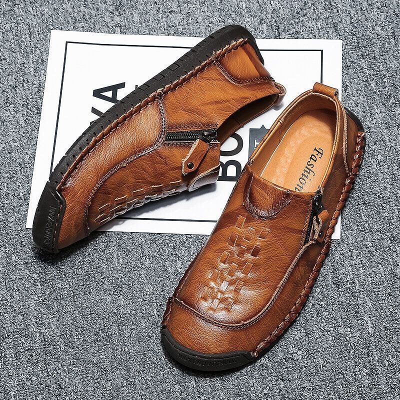 Herr Handsömmar Vävd Detalj Bekväma Halkfria Casual Flats