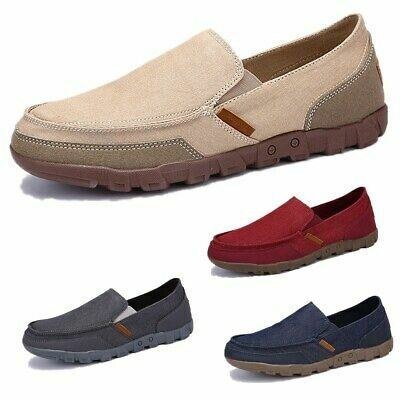 Herr Kör Canvas Loafers Andas Casual Flats Kör Båt Skor Slip On