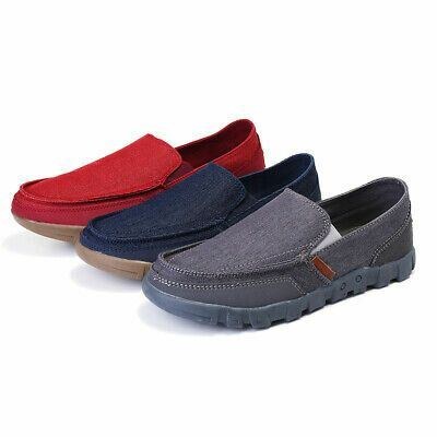 Herr Kör Canvas Loafers Andas Casual Flats Kör Båt Skor Slip On