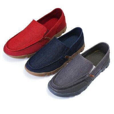 Herr Kör Canvas Loafers Andas Casual Flats Kör Båt Skor Slip On