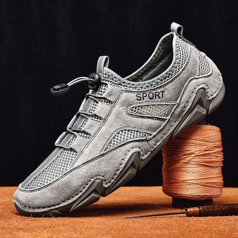 Herr Mesh Sneakers Andas Halkbeständiga Mjuka Sport Casual Skor