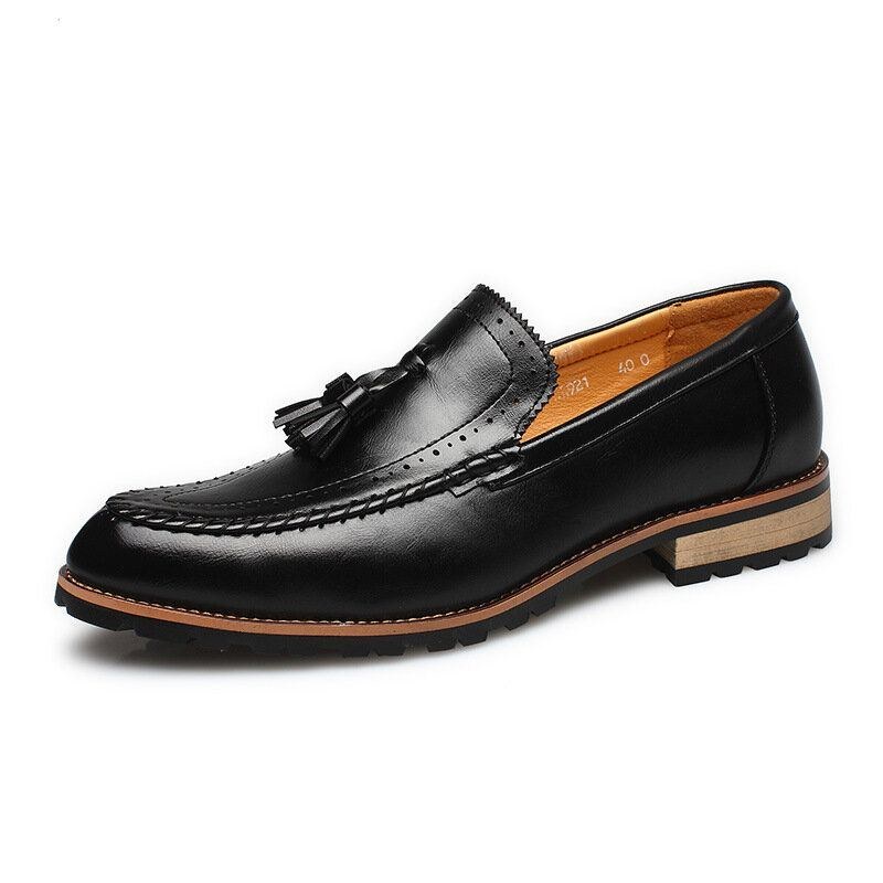 Herr Microfiber Läder Casual Slip On Driving Shoes