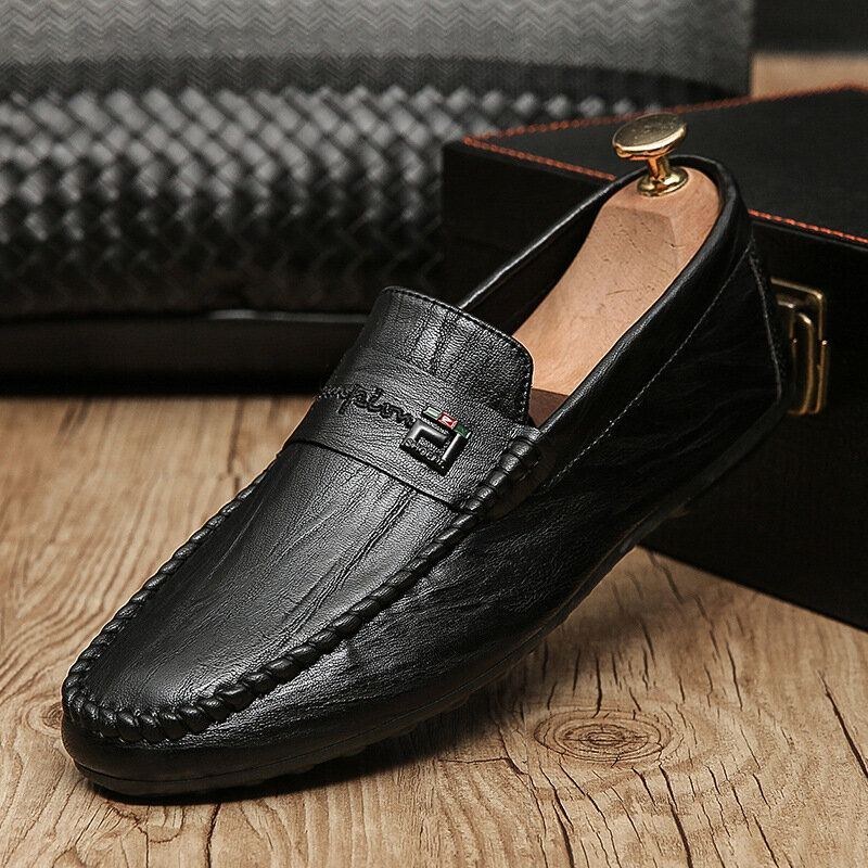 Herr Mikrofiber Andas Halkbeständig Bekväm Körning Casual Loafers