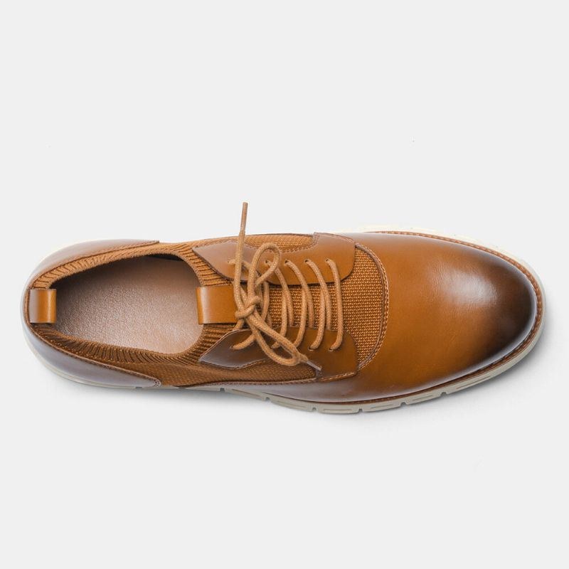 Herr Mikrofiber Andas Tyg Skarvning Mjuk Sula Spetsad Tå Business Casual Oxfords Skor