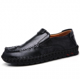 Herr Mjuka Dekorativa Sömmar Slip On Business Casual Flats