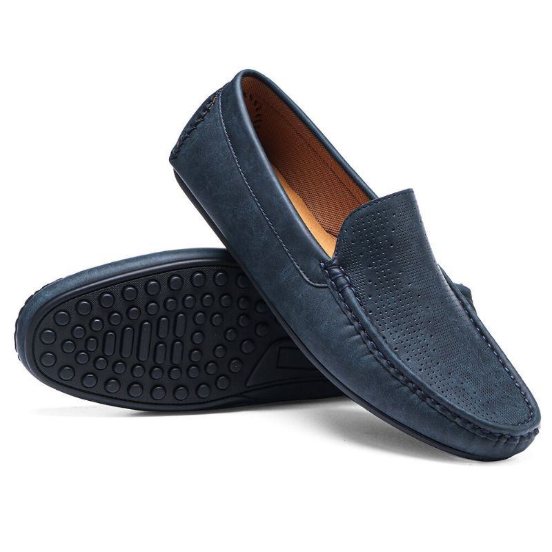 Herr Pure Color Bekväm Mjuk Sula Casual Slip-on Platta Körskor