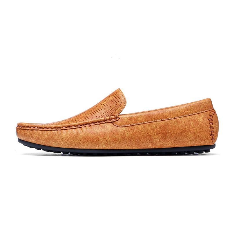 Herr Pure Color Bekväm Mjuk Sula Casual Slip-on Platta Körskor