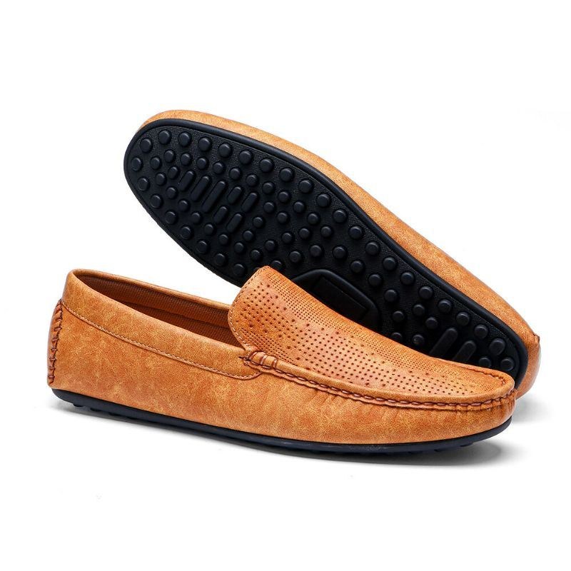 Herr Pure Color Bekväm Mjuk Sula Casual Slip-on Platta Körskor