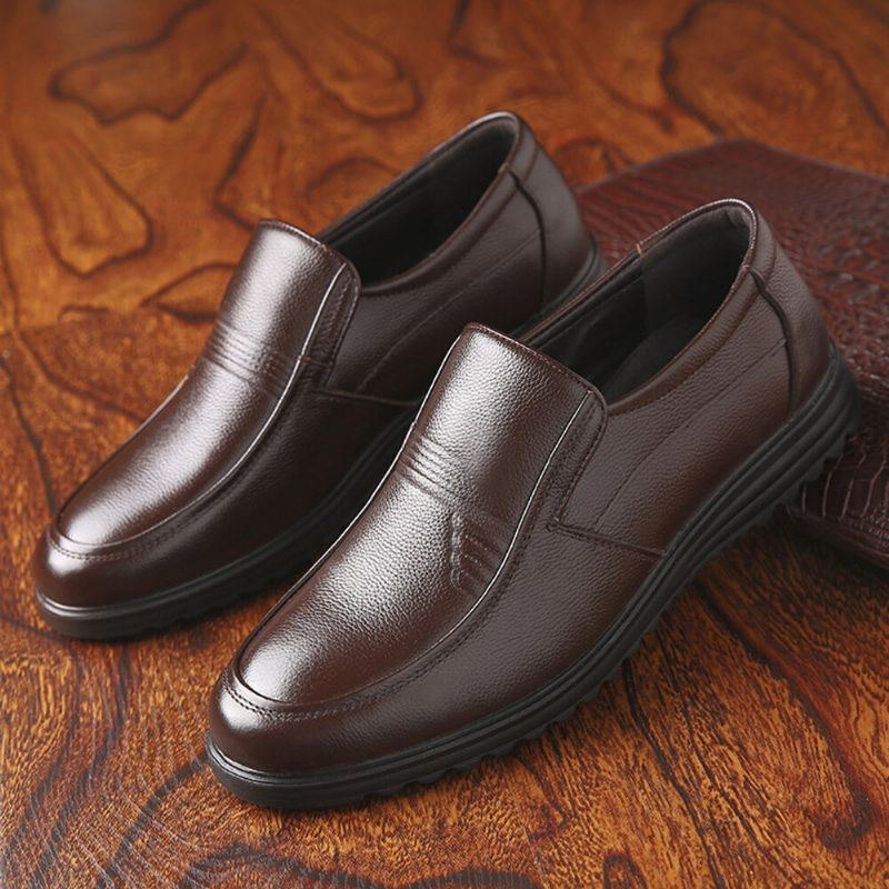 Herr Rund Toe Comfort Slip On Business Casual Loafers Bomullsskor