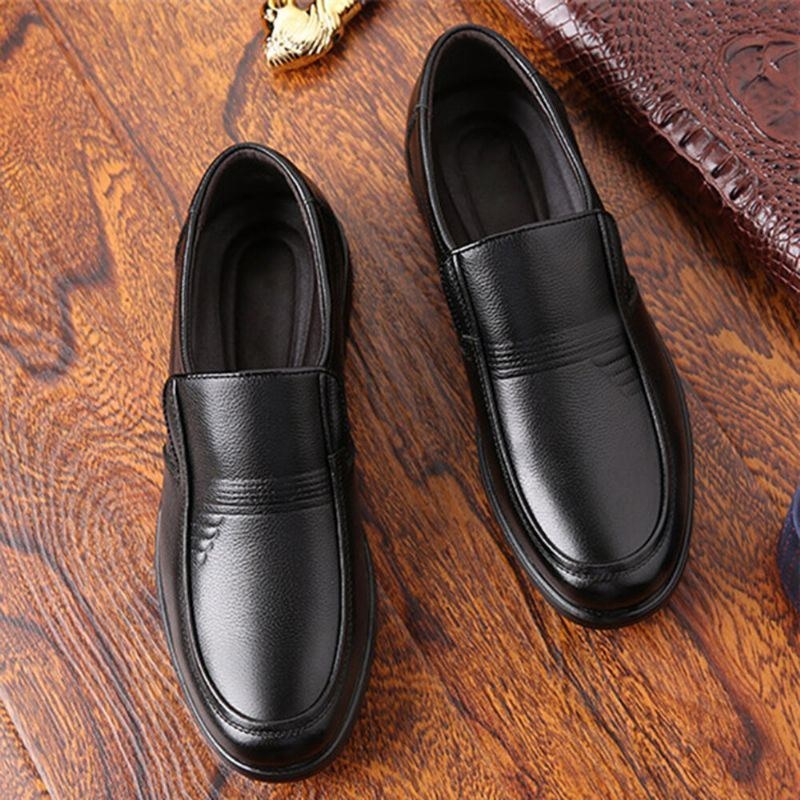 Herr Rund Toe Comfort Slip On Business Casual Loafers Bomullsskor