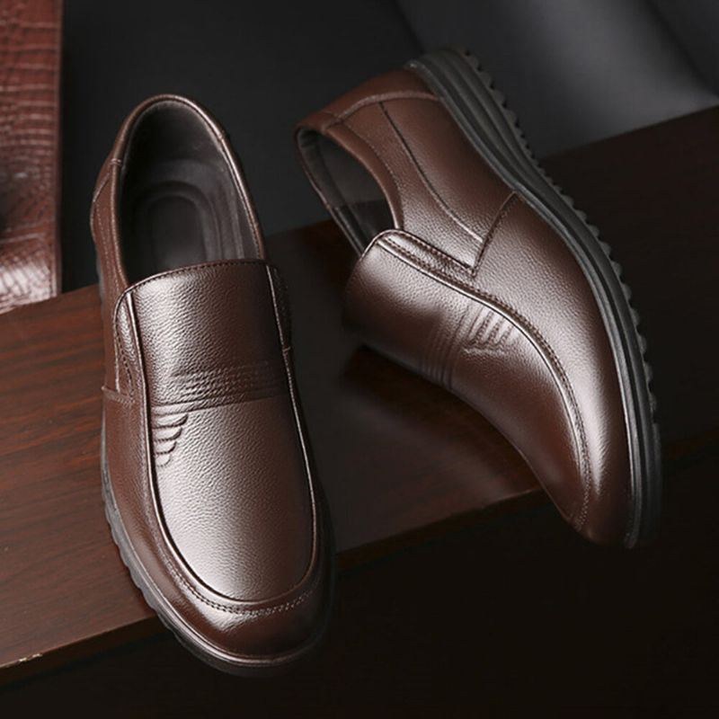 Herr Rund Toe Comfort Slip On Business Casual Loafers Bomullsskor