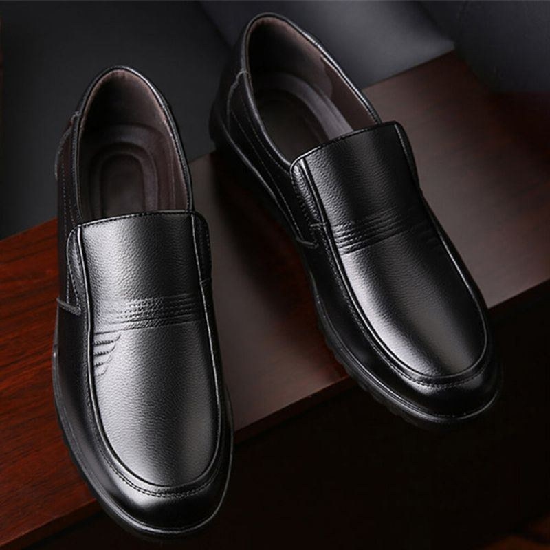 Herr Rund Toe Comfort Slip On Business Casual Loafers Bomullsskor