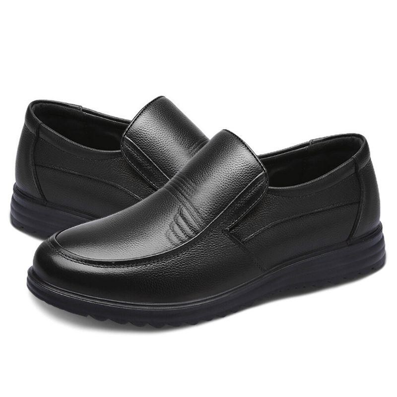 Herr Rund Toe Comfort Slip On Business Casual Loafers Bomullsskor