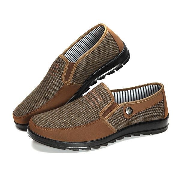 Herr Slip On Soft Casual Mocka Skor Flat Outdoor Loafers