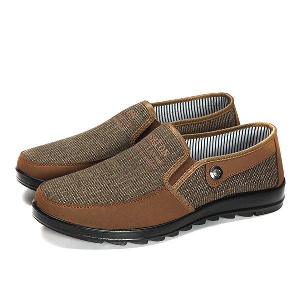 Herr Slip On Soft Casual Mocka Skor Flat Outdoor Loafers