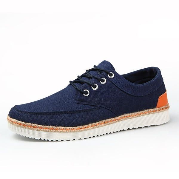 Herr Sneakers Canvas Causal Outdoor Sport Platt Bekväma Oxfords Skor