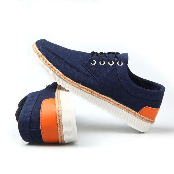 Herr Sneakers Canvas Causal Outdoor Sport Platt Bekväma Oxfords Skor