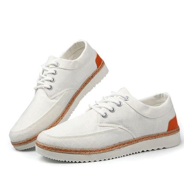 Herr Sneakers Canvas Causal Outdoor Sport Platt Bekväma Oxfords Skor