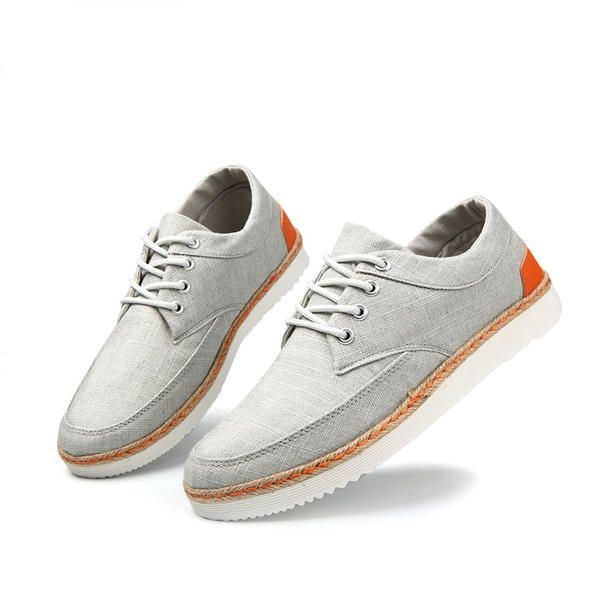 Herr Sneakers Canvas Causal Outdoor Sport Platt Bekväma Oxfords Skor