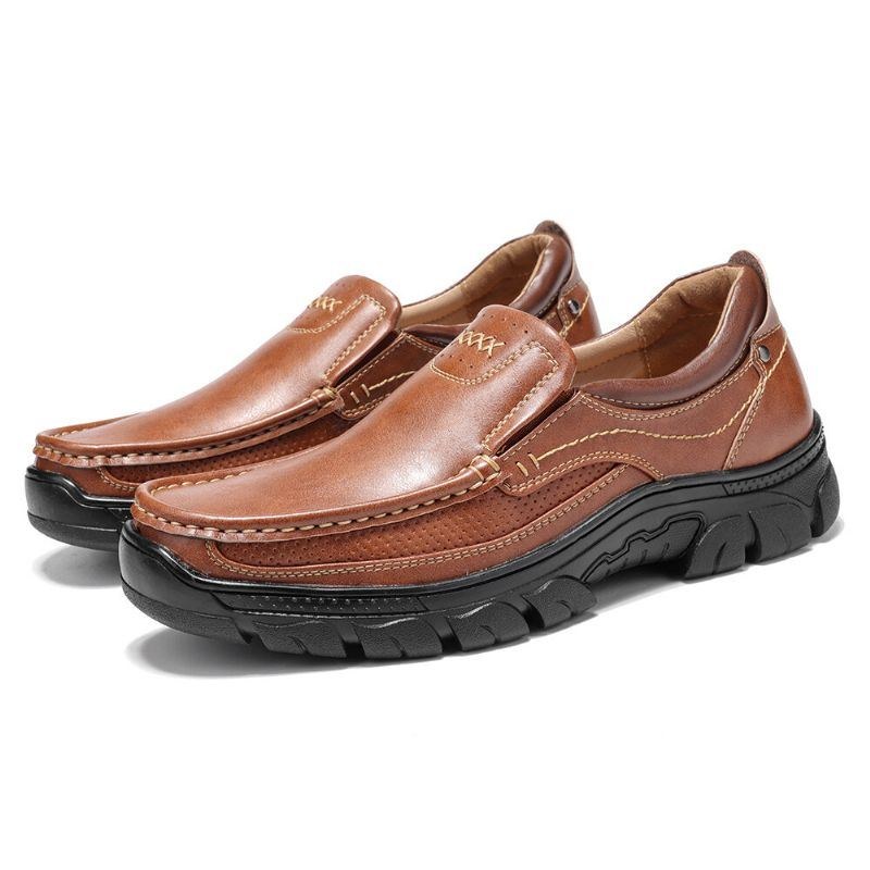 Herr Stricing Slip On Business Casual Läderskor