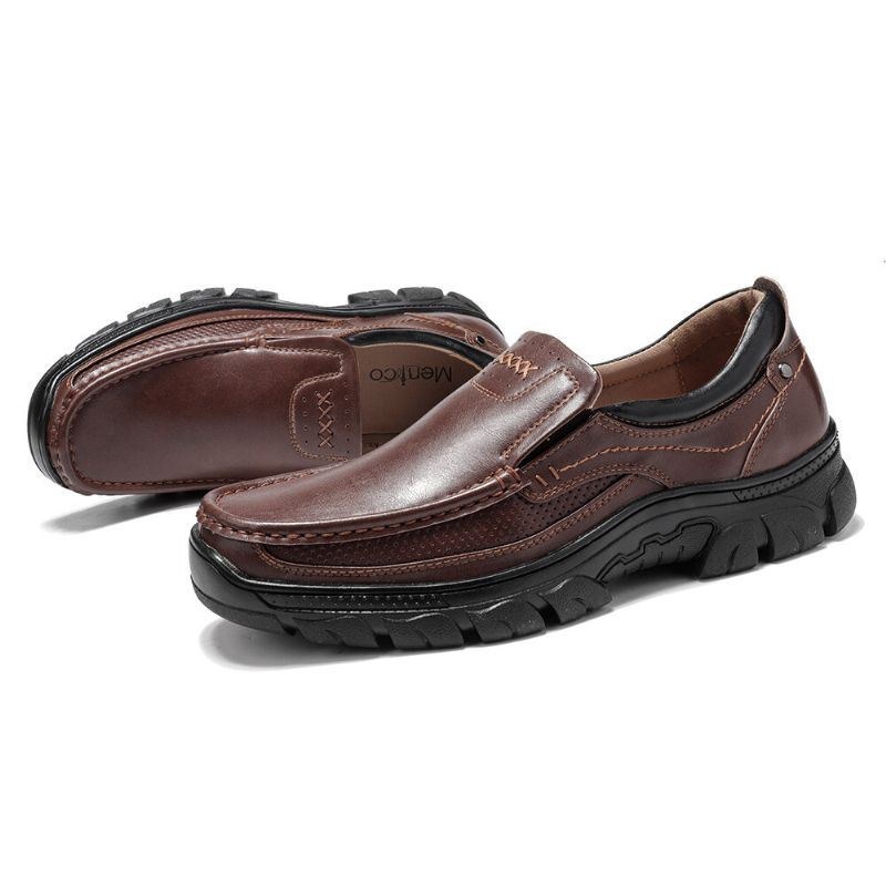 Herr Stricing Slip On Business Casual Läderskor