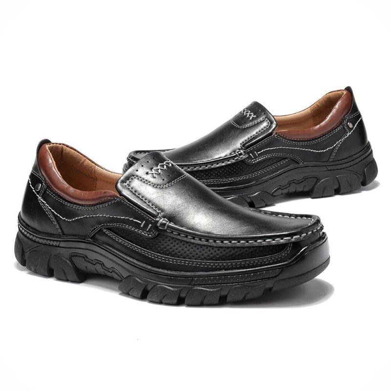 Herr Stricing Slip On Business Casual Läderskor