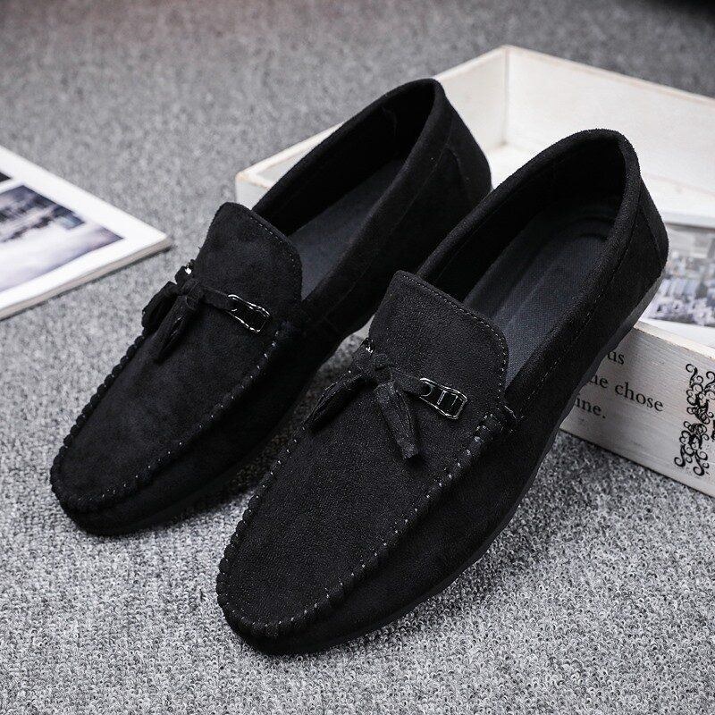 Herr Tofsdekor Bekväm Syntetisk Mocka Slip-on Casual Loafers