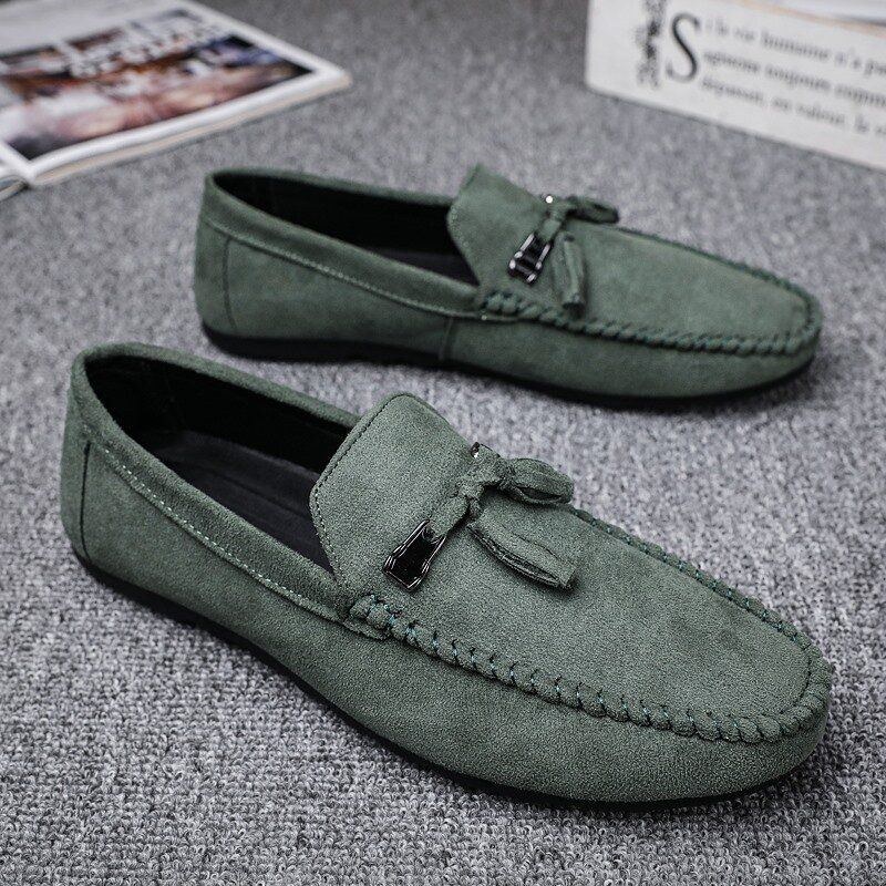 Herr Tofsdekor Bekväm Syntetisk Mocka Slip-on Casual Loafers