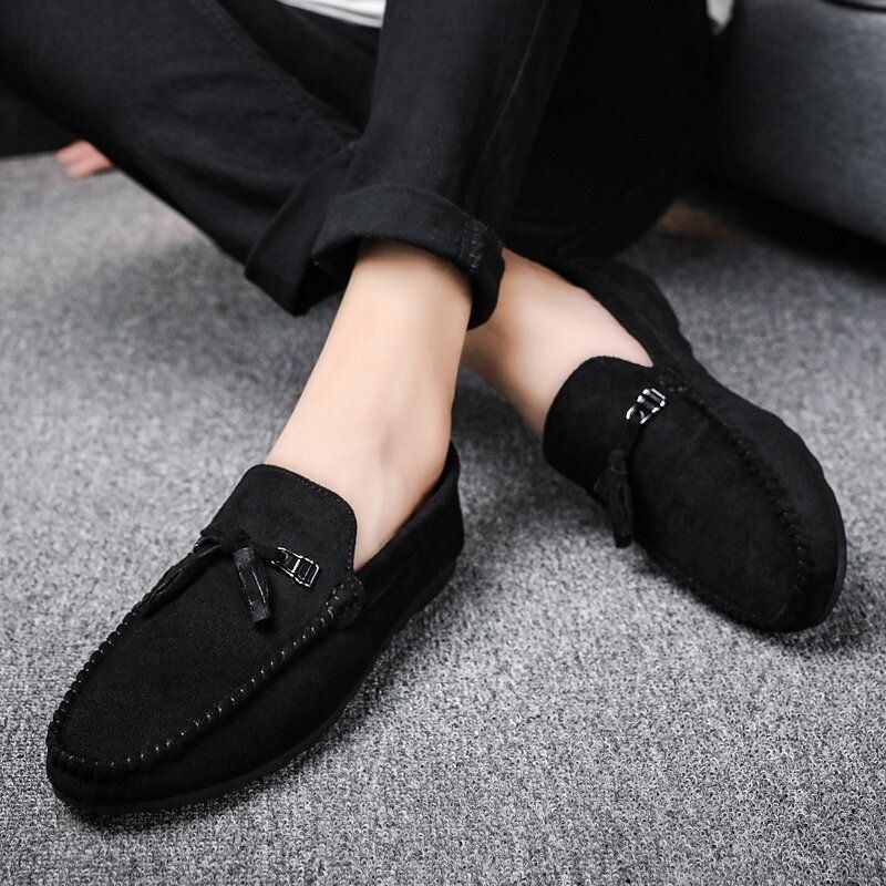 Herr Tofsdekor Bekväm Syntetisk Mocka Slip-on Casual Loafers