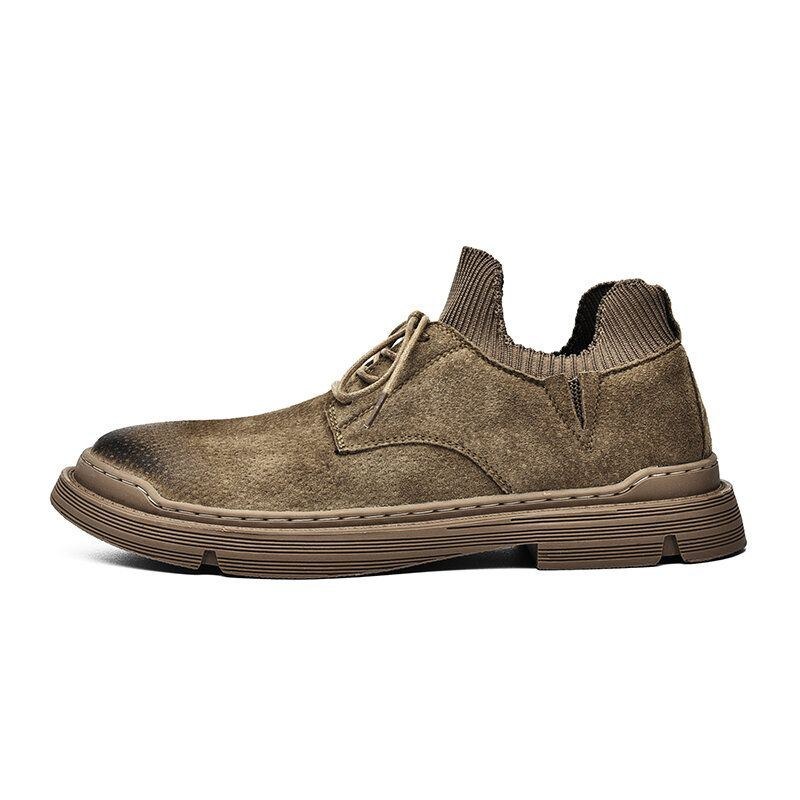 Herr Utomhus Halkbeständig Low Top Lace Up Casual Sock Work Shoes