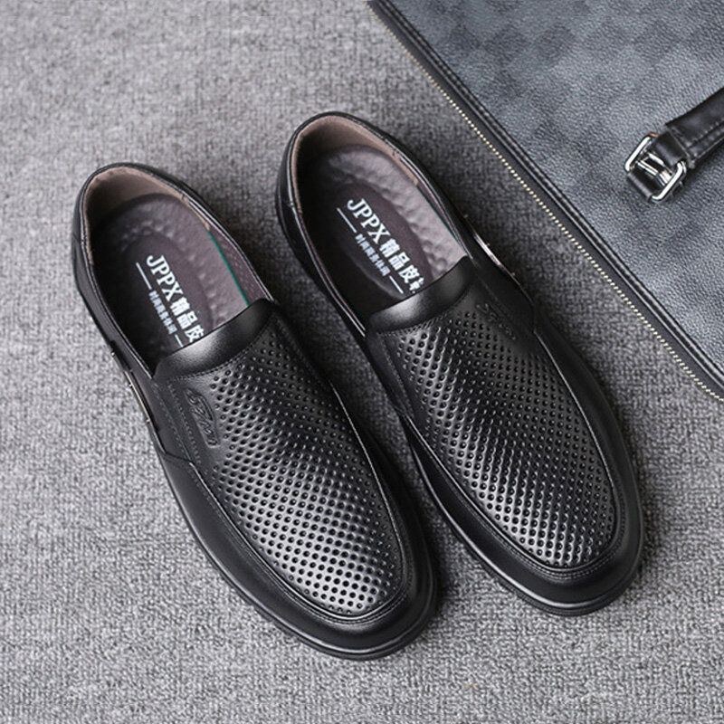 Kohud För Män Ihålig Andas Mjuk Sula Bekväm Slip On Casual Business Skor