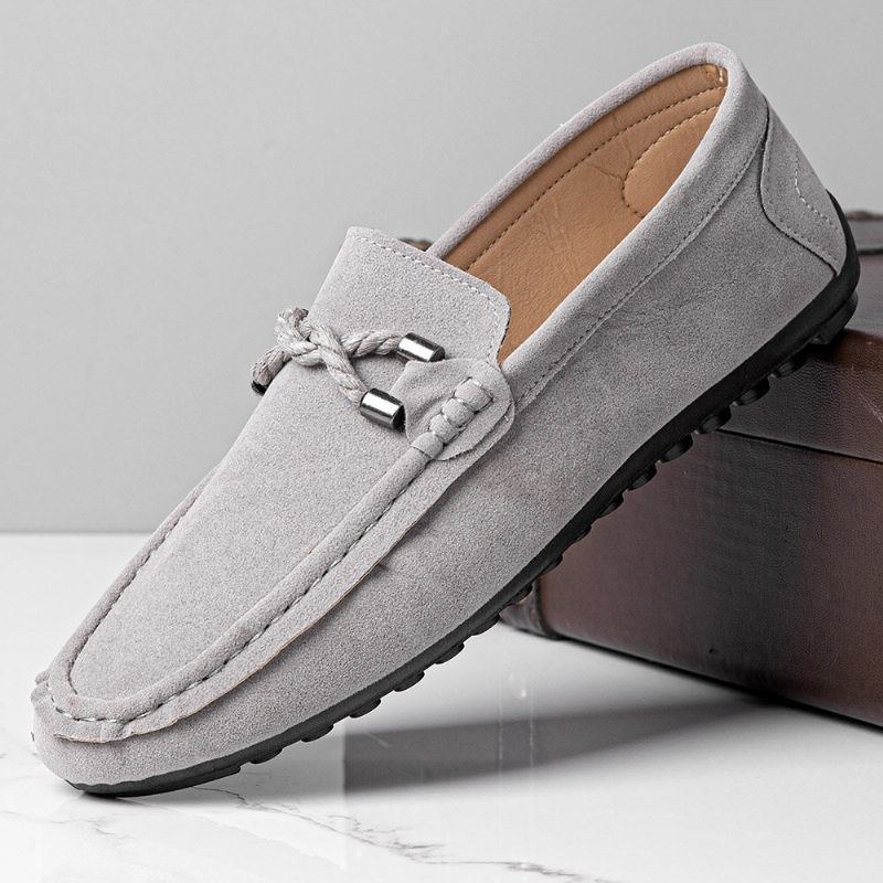 Mjuka Sula För Män För Körcanvas Slip On Casual Loafers Skor