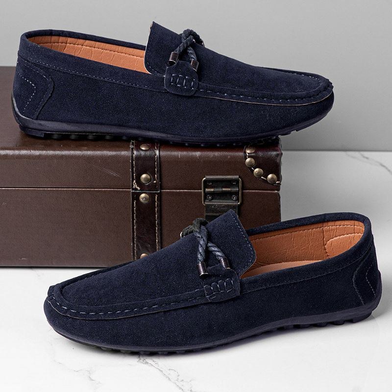 Mjuka Sula För Män För Körcanvas Slip On Casual Loafers Skor