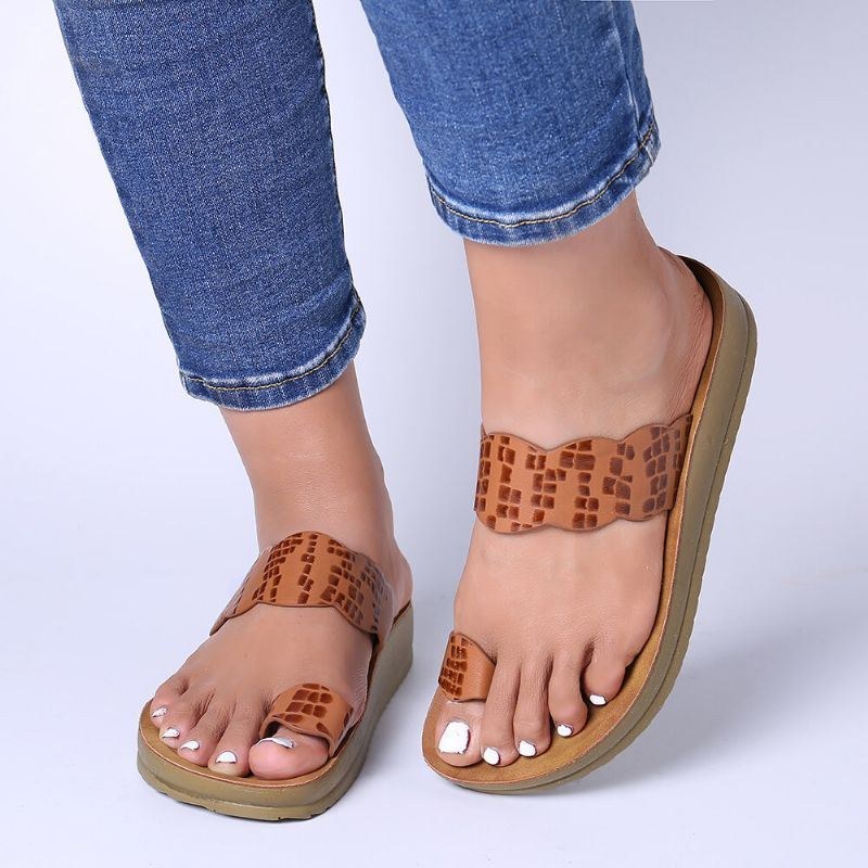 Dam Casual Clip Toe Platform Tofflor