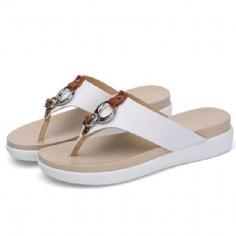 Damer Varje Tofflor Casual Summer Outdoor Lädersandaler