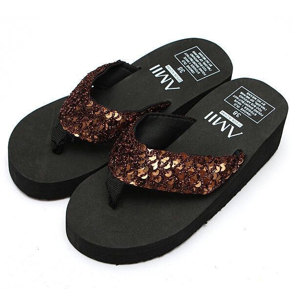 Dampaljetter Sommar Beach Flip Flops Wedge Sandaler