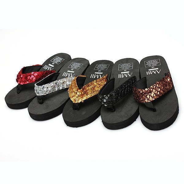 Dampaljetter Sommar Beach Flip Flops Wedge Sandaler