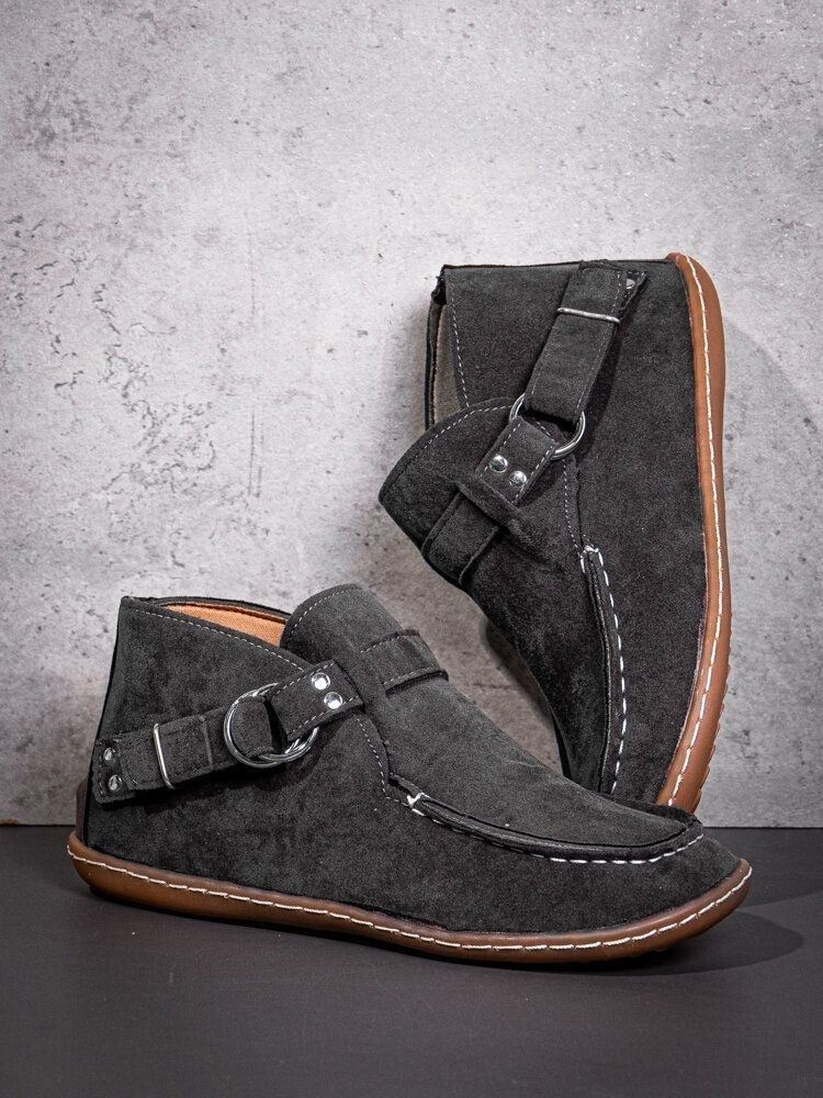 Dam Comfy Mocka Varmfoder Bälte Spänne Ankel Boots