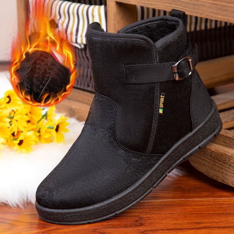 Dam Comfy Warm Foder Spänne Slip On Snow Boots