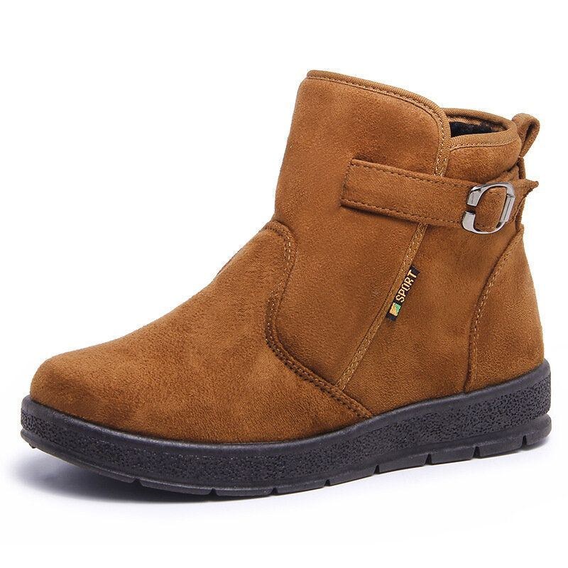 Dam Comfy Warm Foder Spänne Slip On Snow Boots