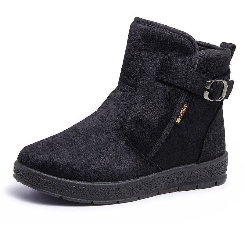 Dam Comfy Warm Foder Spänne Slip On Snow Boots