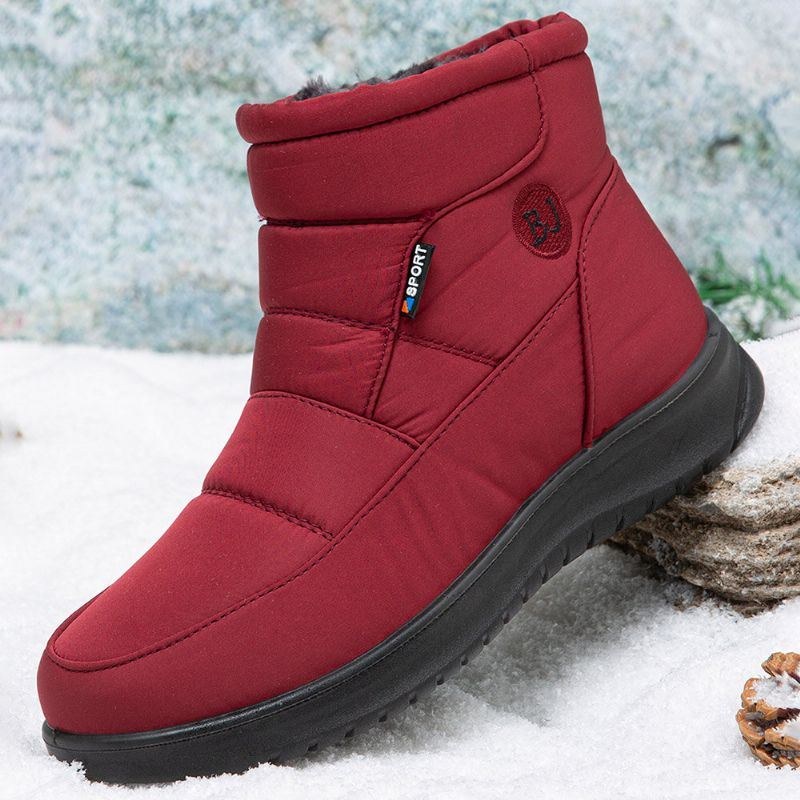 Dam Varmfodrade Pull On Plus Velvet Ankel Snow Boots