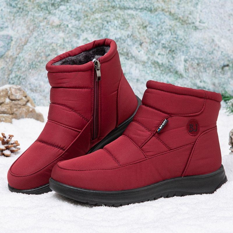 Dam Varmfodrade Pull On Plus Velvet Ankel Snow Boots