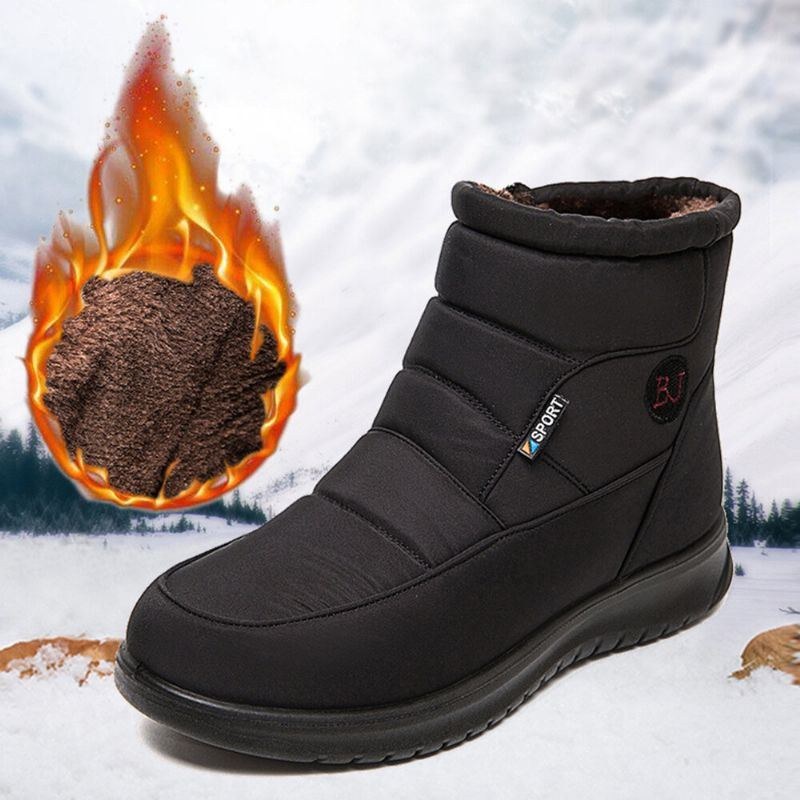 Dam Varmfodrade Pull On Plus Velvet Ankel Snow Boots