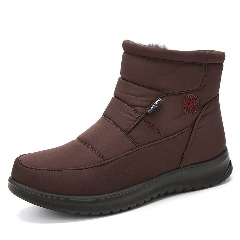 Dam Varmfodrade Pull On Plus Velvet Ankel Snow Boots