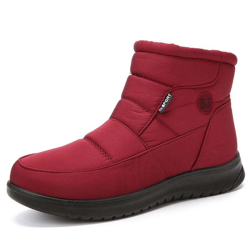 Dam Varmfodrade Pull On Plus Velvet Ankel Snow Boots