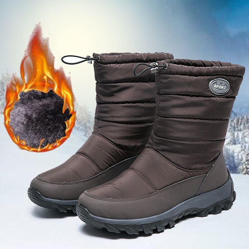 Dam Varmfodrade Pull On Plus Velvet Snow Casual Boots