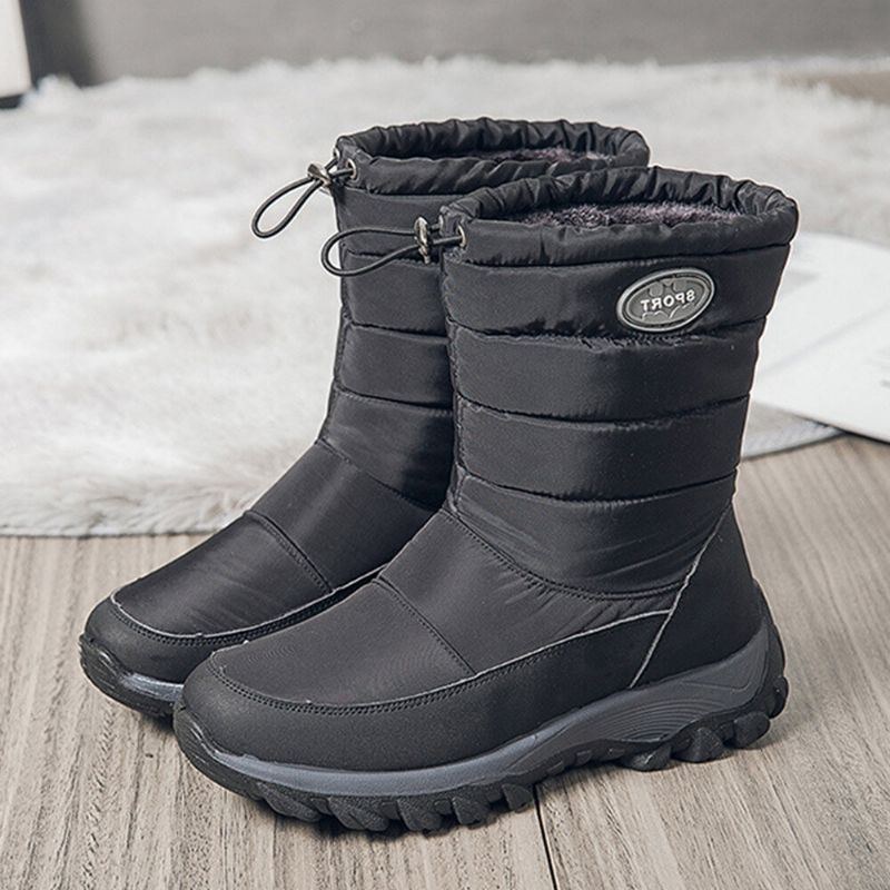 Dam Varmfodrade Pull On Plus Velvet Snow Casual Boots