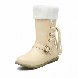 Plus Size Vinter Damer Håller Varma Stor Size Casual Outdoor Plysch Snow Boots