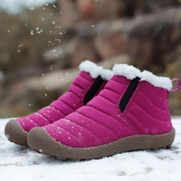 Vattentät Varm Snö Slip On Outdoor Ankel Boots För Kvinnor